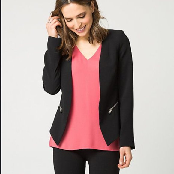 le chateau Jackets & Blazers - Le Chateau Tricoteen Collarless Open-Front Blazer